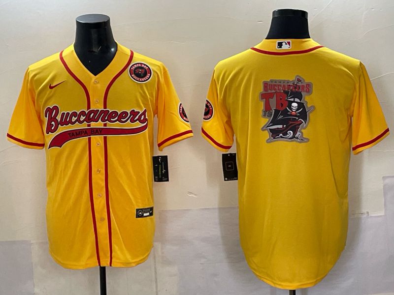 Men 2025 Tampa Bay Buccaneers Blank Yellow Joint Name Nike Limited NFL Jersey style 05